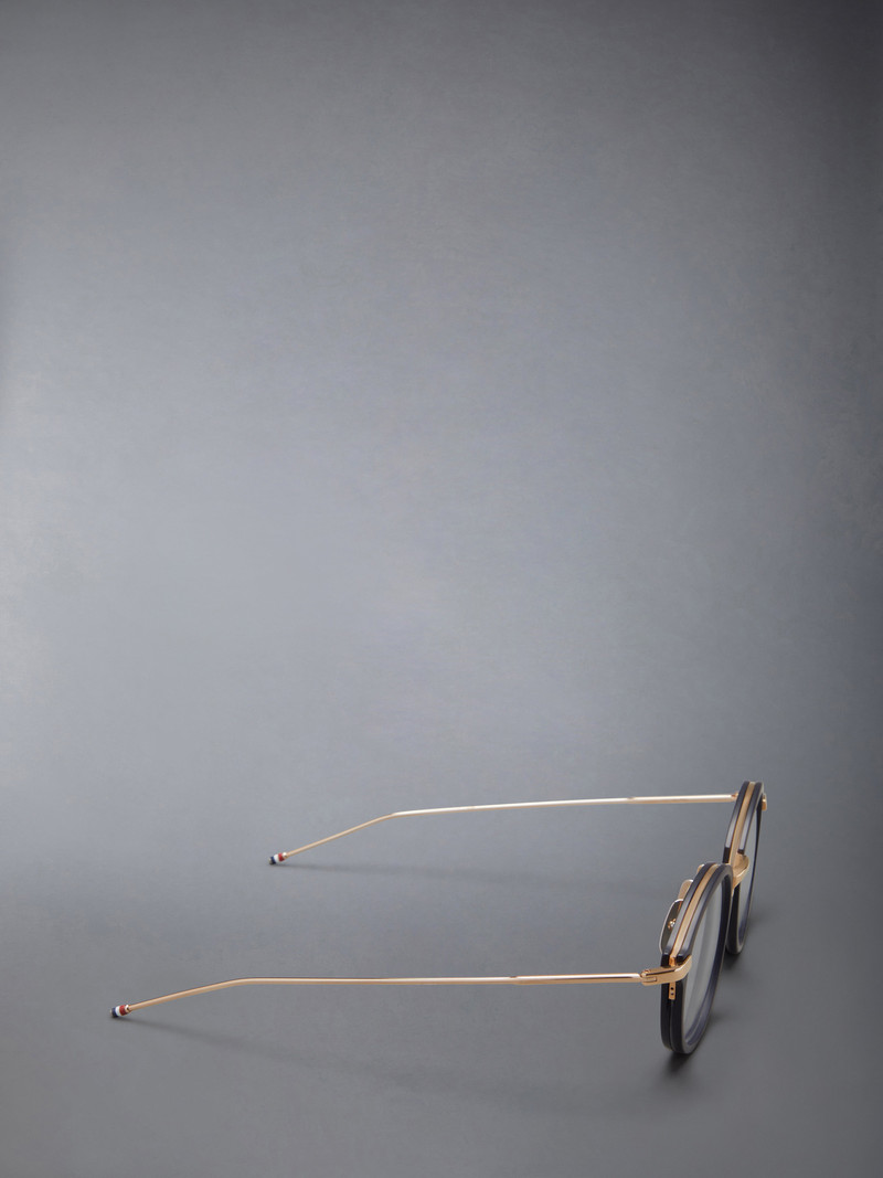 Acetate and Titanium Round Eyeglasses 6