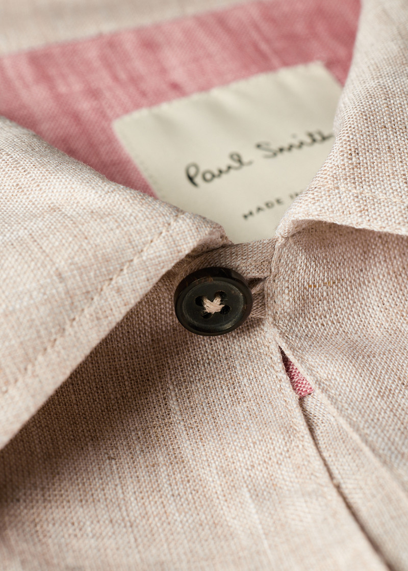 Oatmeal Linen Oversized Pop-Over Shirt 6
