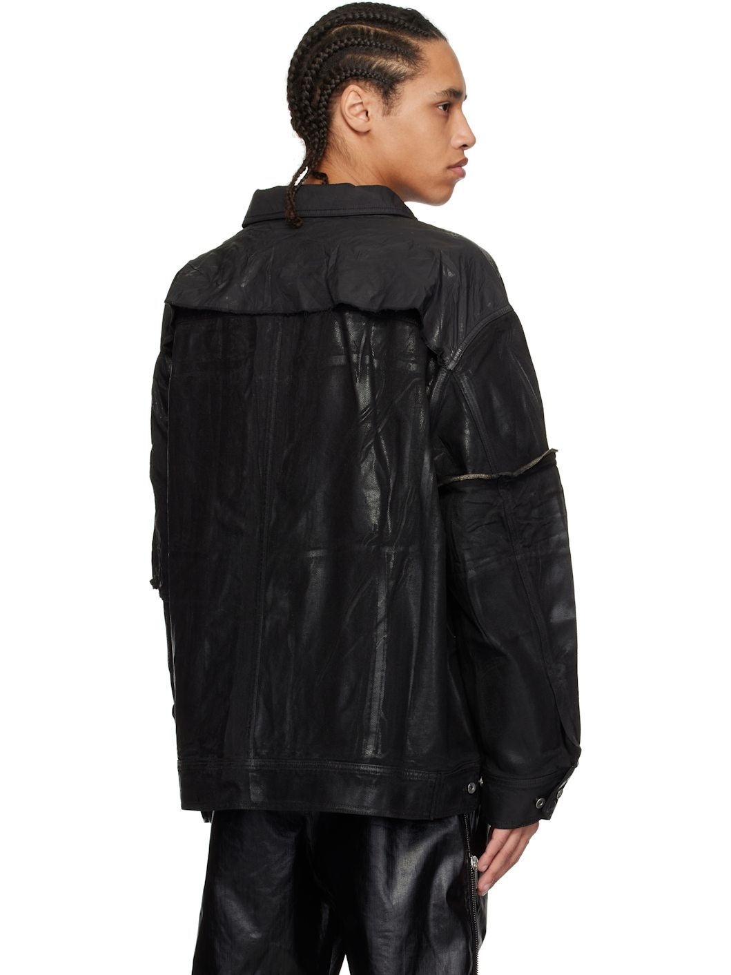 Black Hollywood Jumbo Worker Denim Jacket - 3