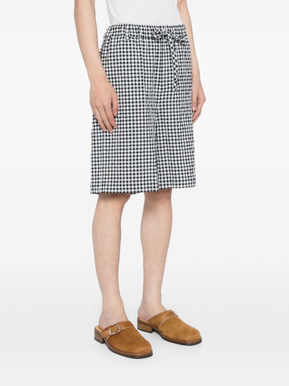 checked print shorts - 3