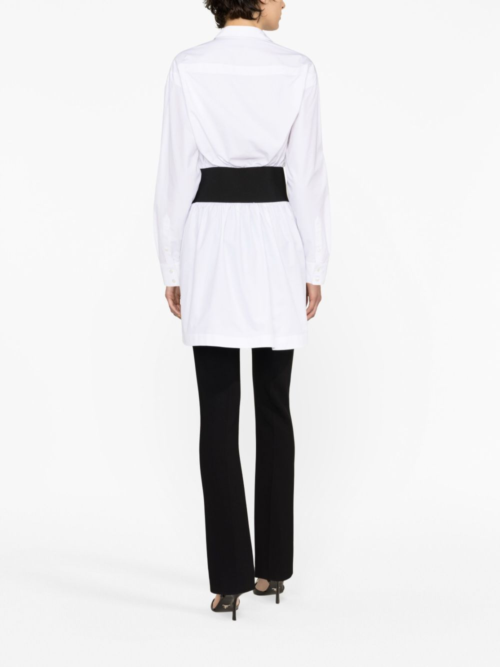 belted cotton shirt - 4