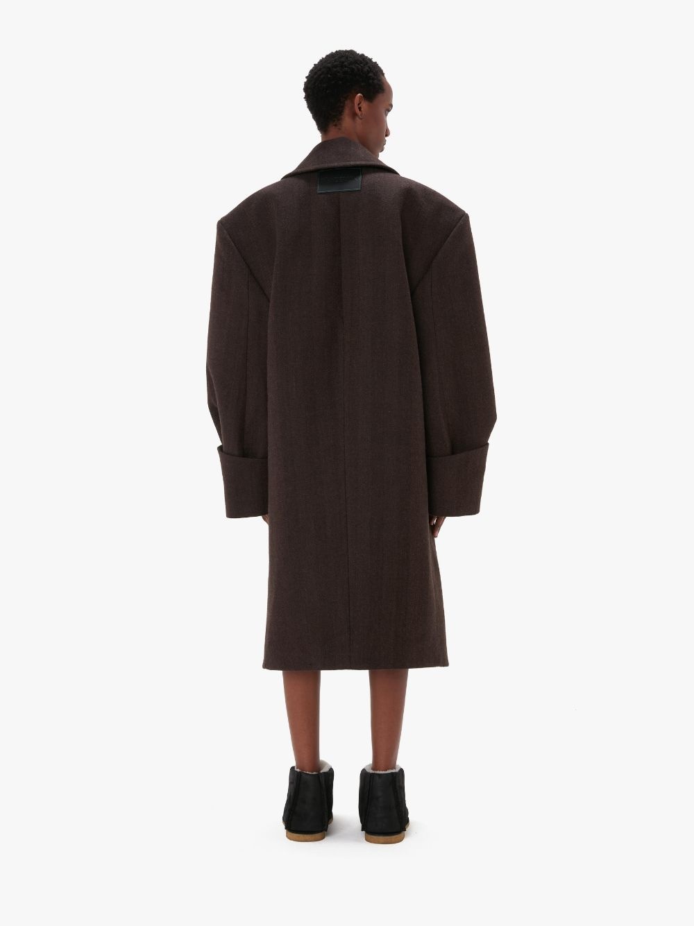 TURN-UP CUFF OVERSIZED COAT - 3