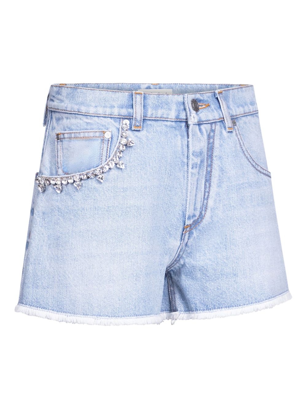 crystal-embellished shorts - 7