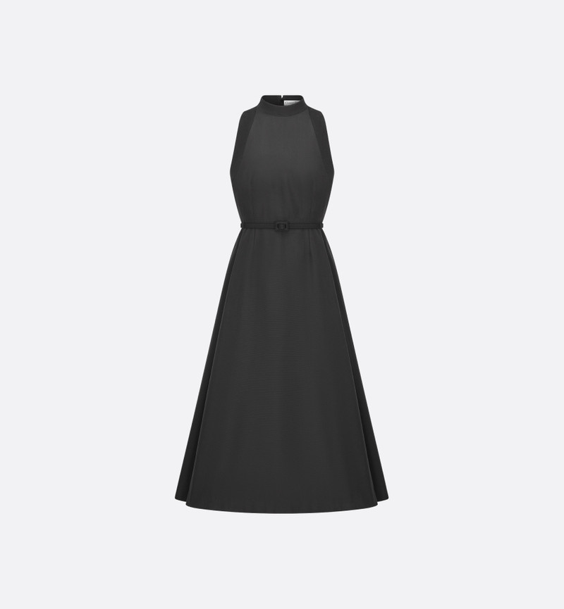 Mid-Length Flared Dress with Belt 1