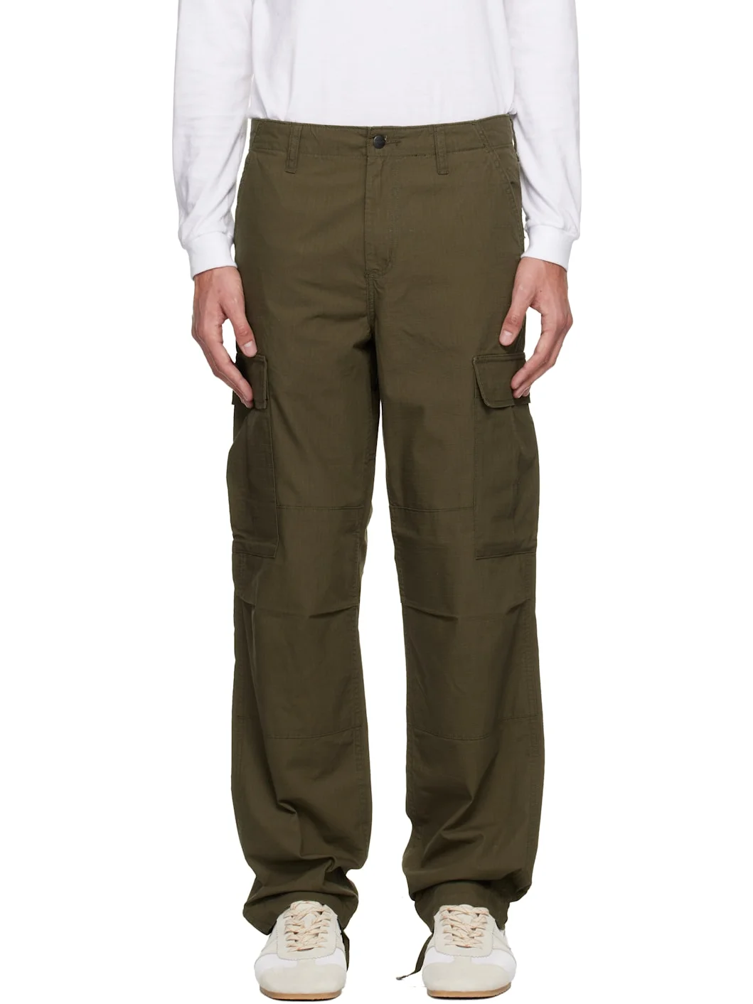 Khaki Regular Cargo Pants - 1