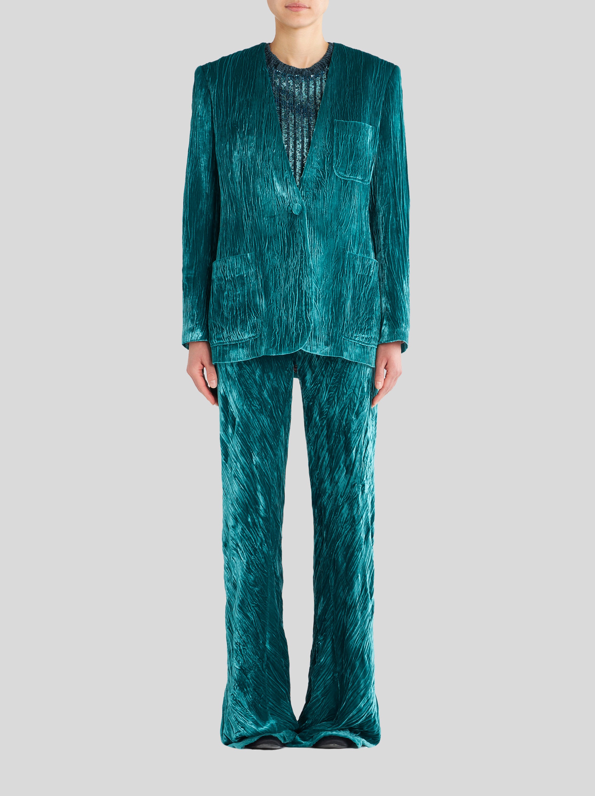 FROISSÉ VELVET TROUSERS - 3