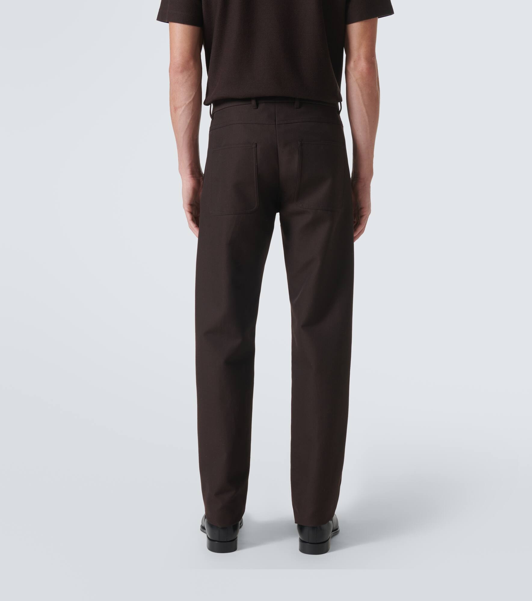 Wool and cotton straight pants - 4