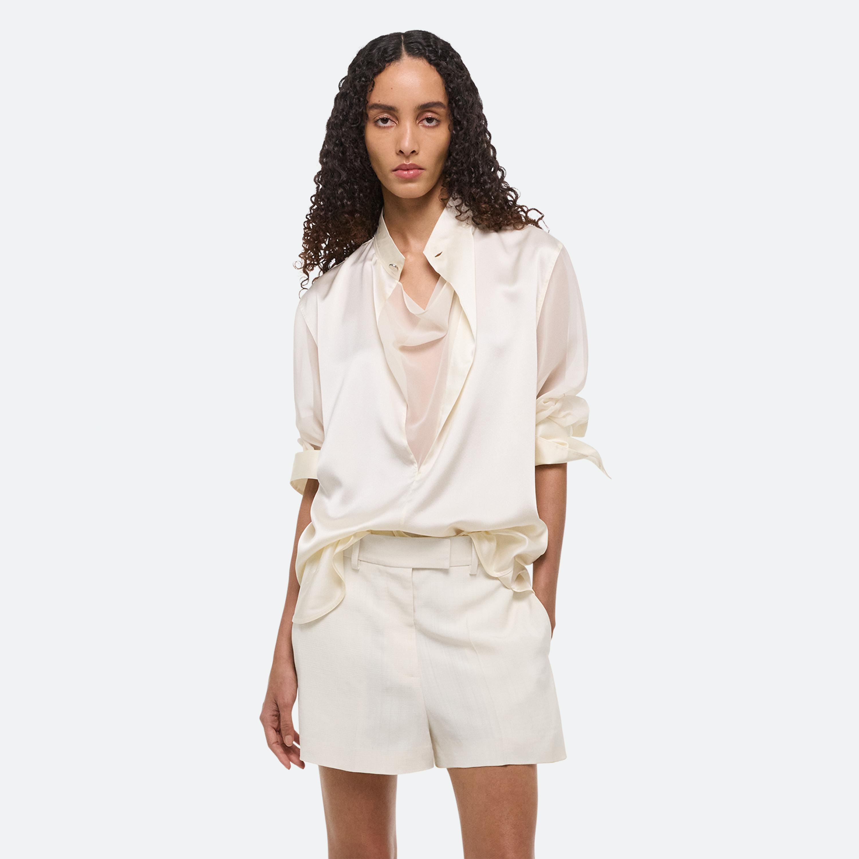 RELAXED COWL SHIRT - 8