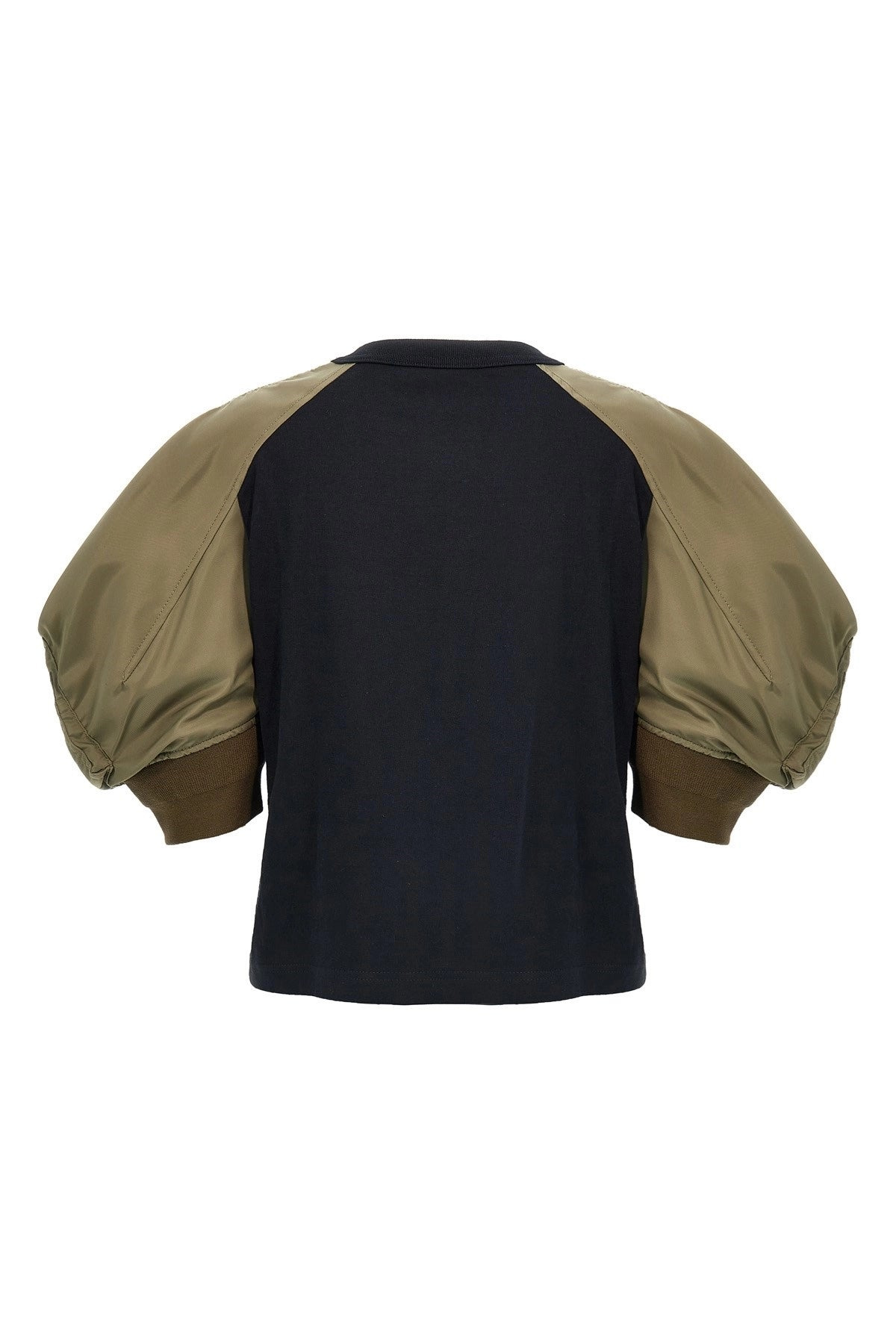 Sacai Women Nylon Insert T-Shirt - 2