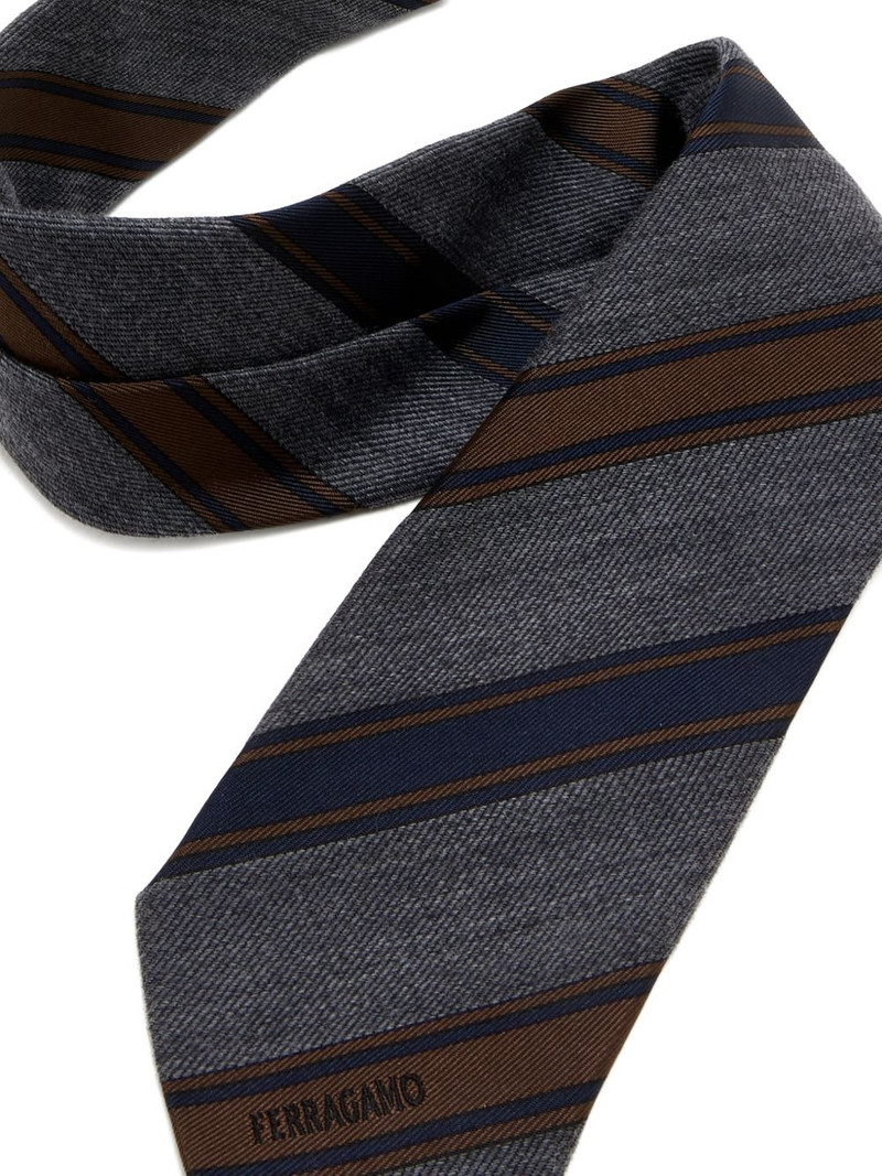 FERRAGAMO striped tie outlook