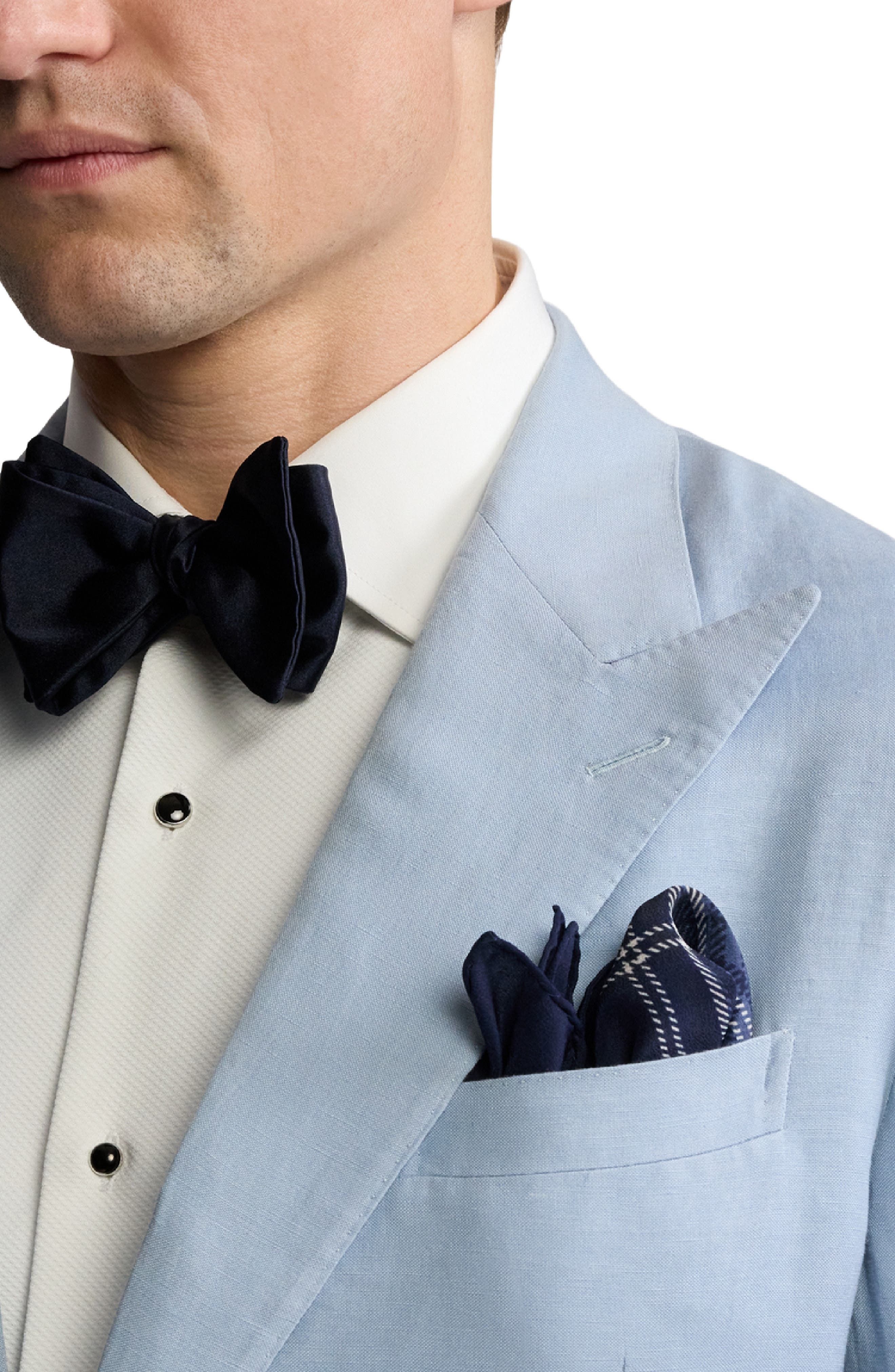 Ralph Lauren Purple Label Single Breasted Silk & Linen Canvas Sport Coat in Chambray Blue at Nordstr - 4