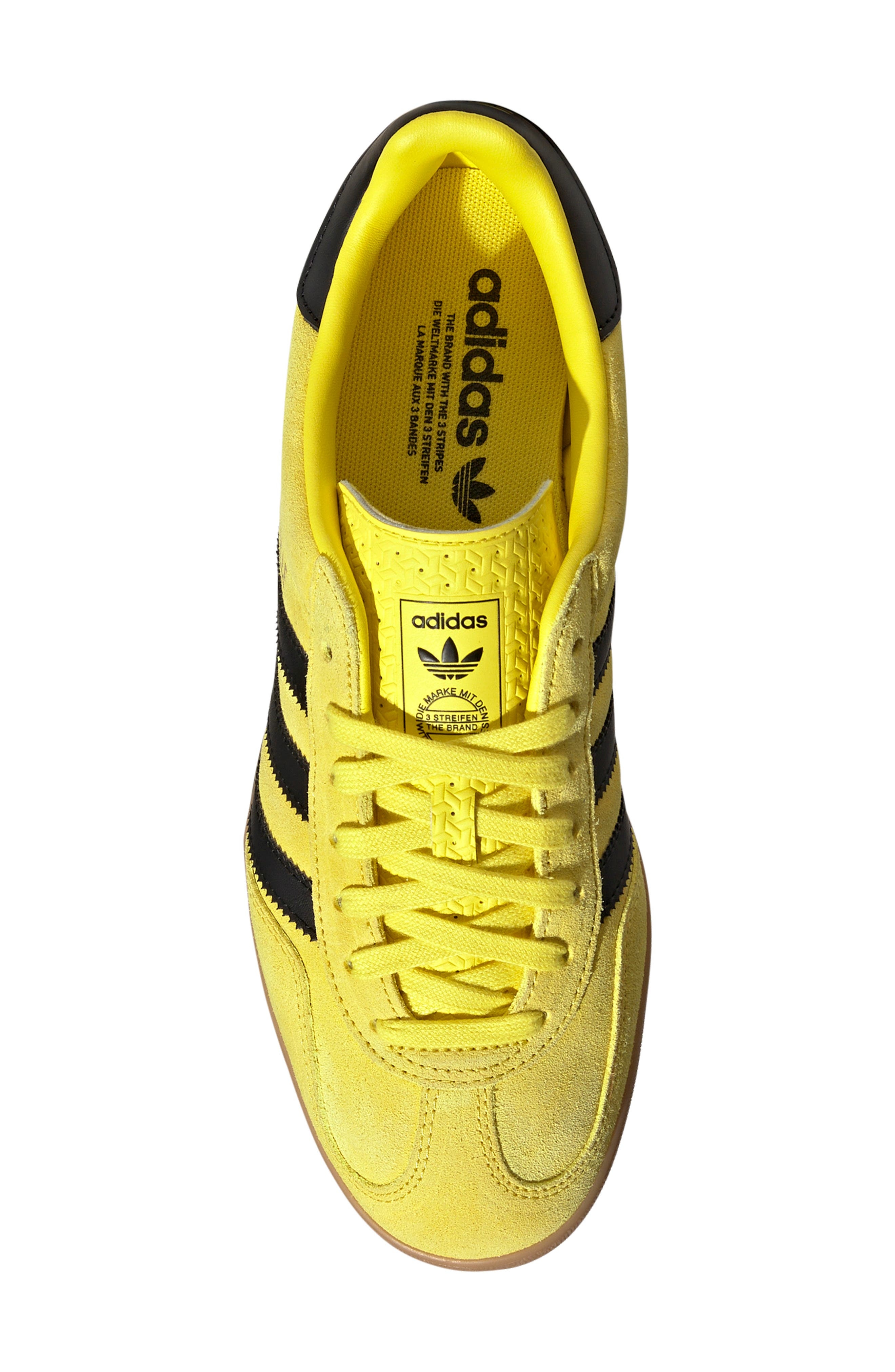 adidas Gazelle Indoor Sneaker in Yellow/Black/Gold Metallic at Nordstrom - 4