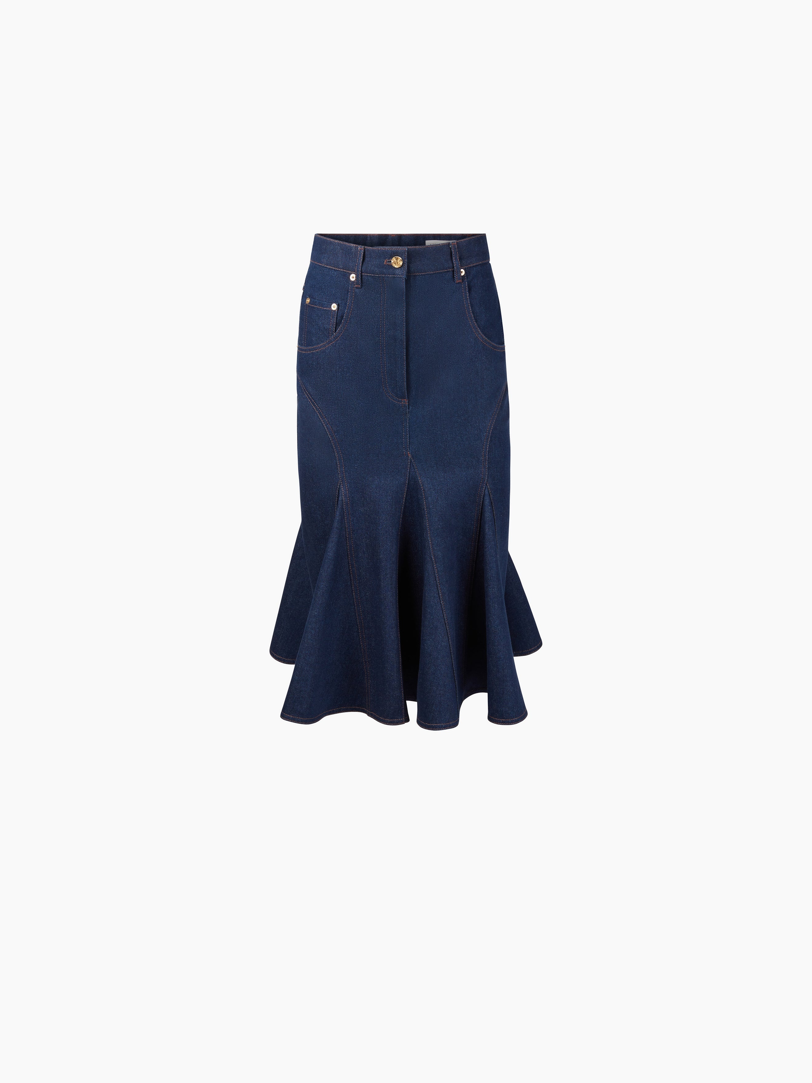 DENIM MIDI SKIRT - 5