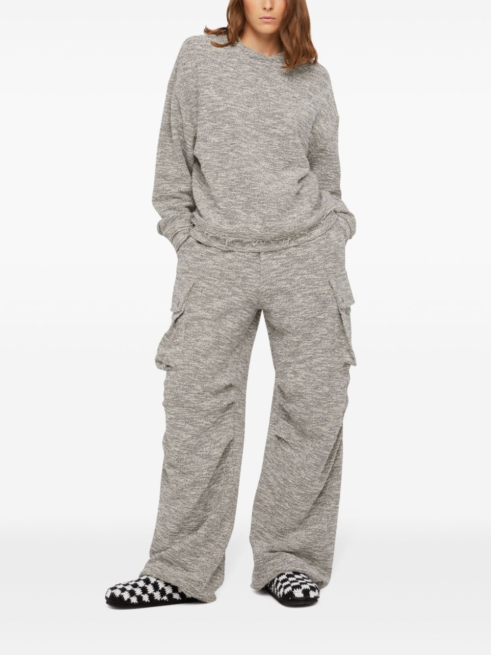 Mouline cotton cargo trousers - 2