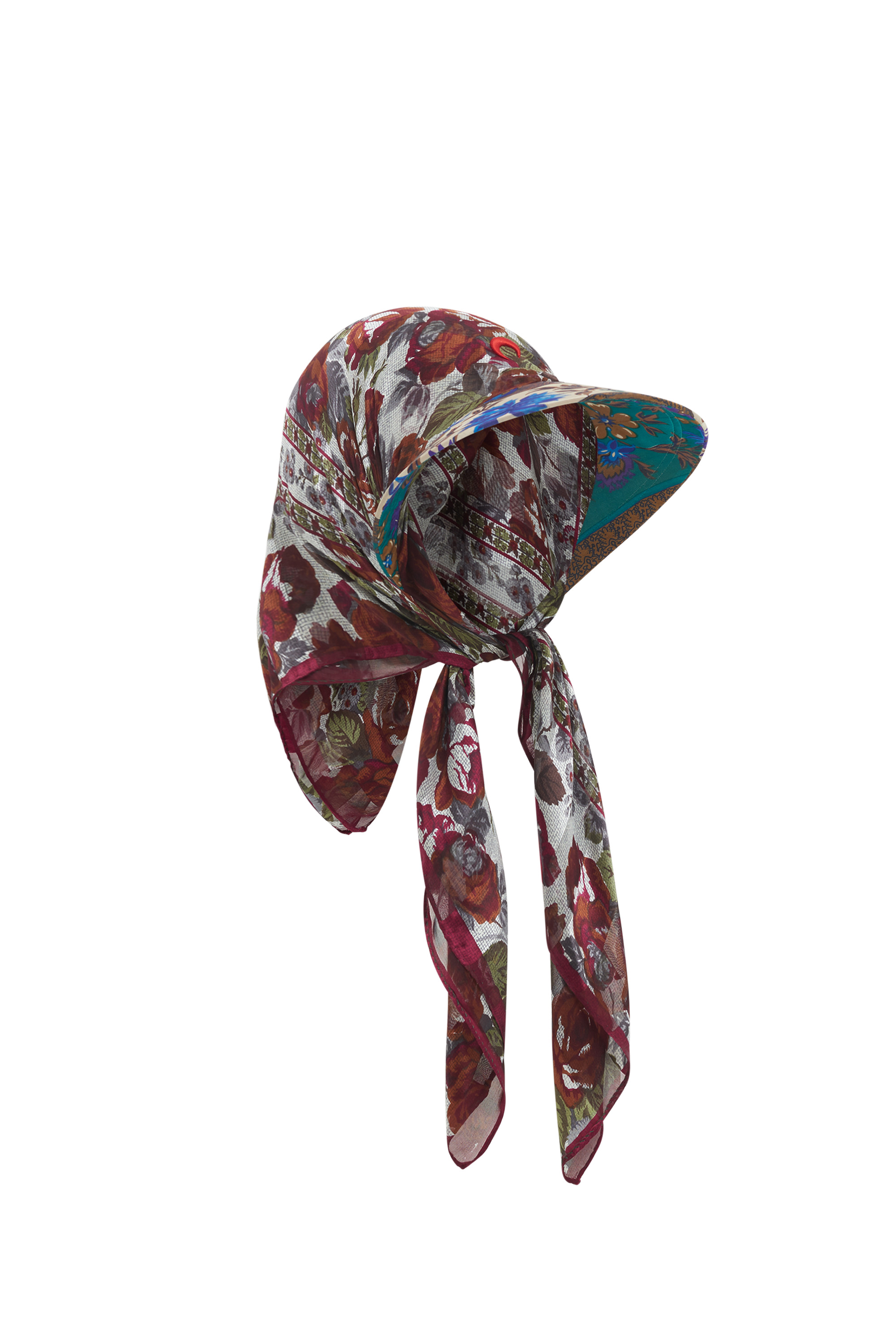 Regenerated Silk Scarves Veiled Cap - 8