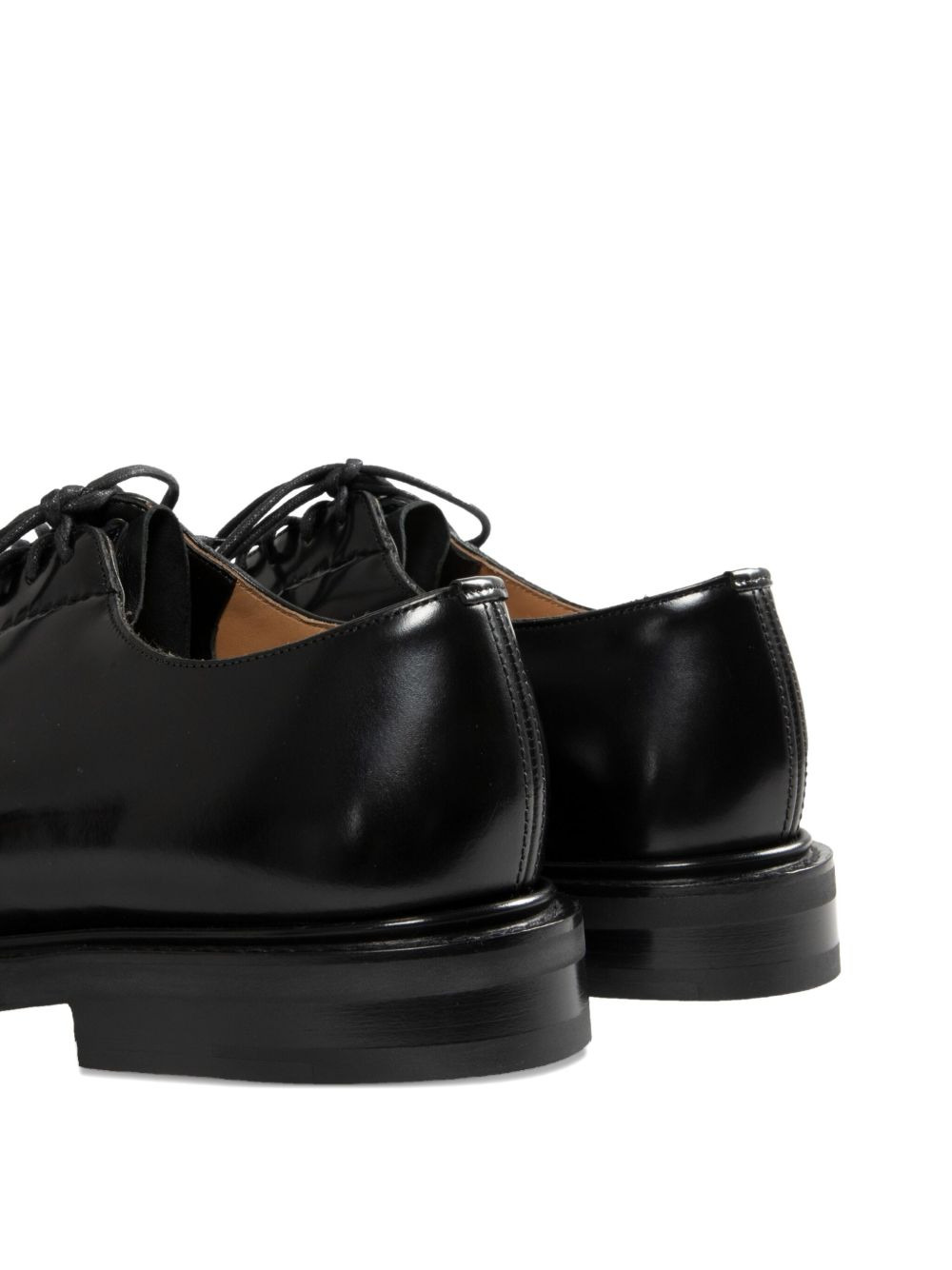 leather lace-up derby shoes - 4