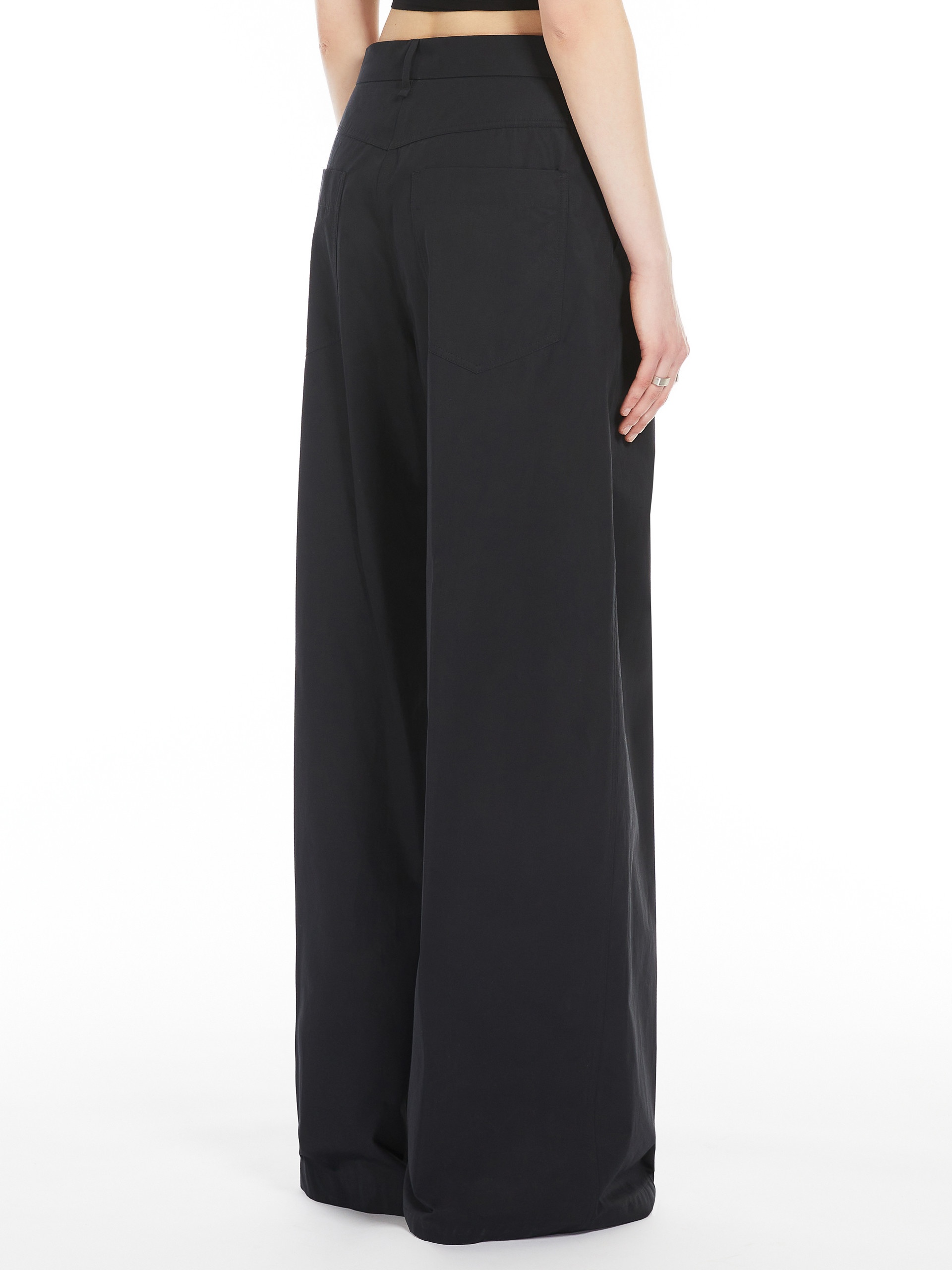 GEBE Oversized washed cotton trousers - 4