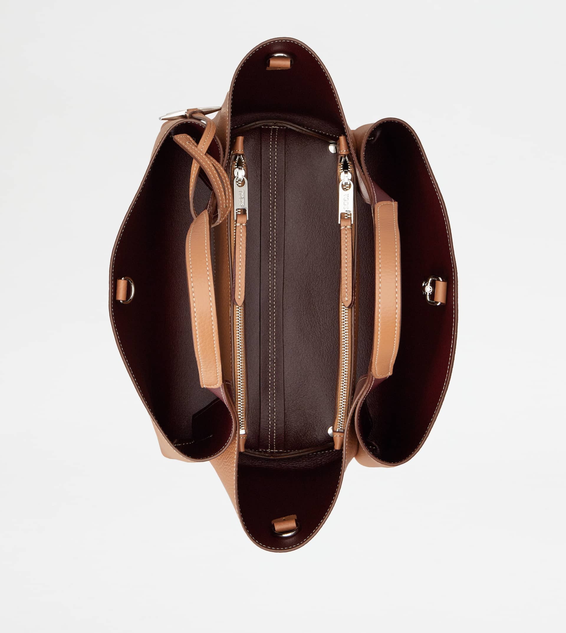 BAG IN LEATHER MINI - BROWN, BURGUNDY - 3