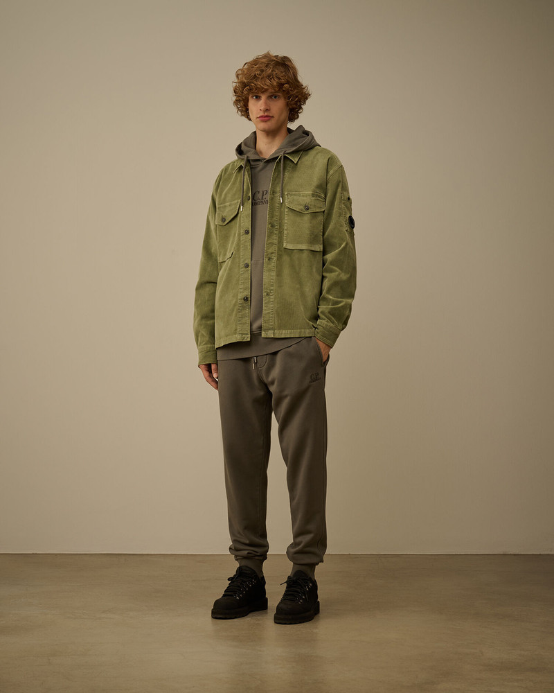 C.P. Company Brushed and Emerized Diagonal Fleece Hooded Logo Sweatshirt outlook