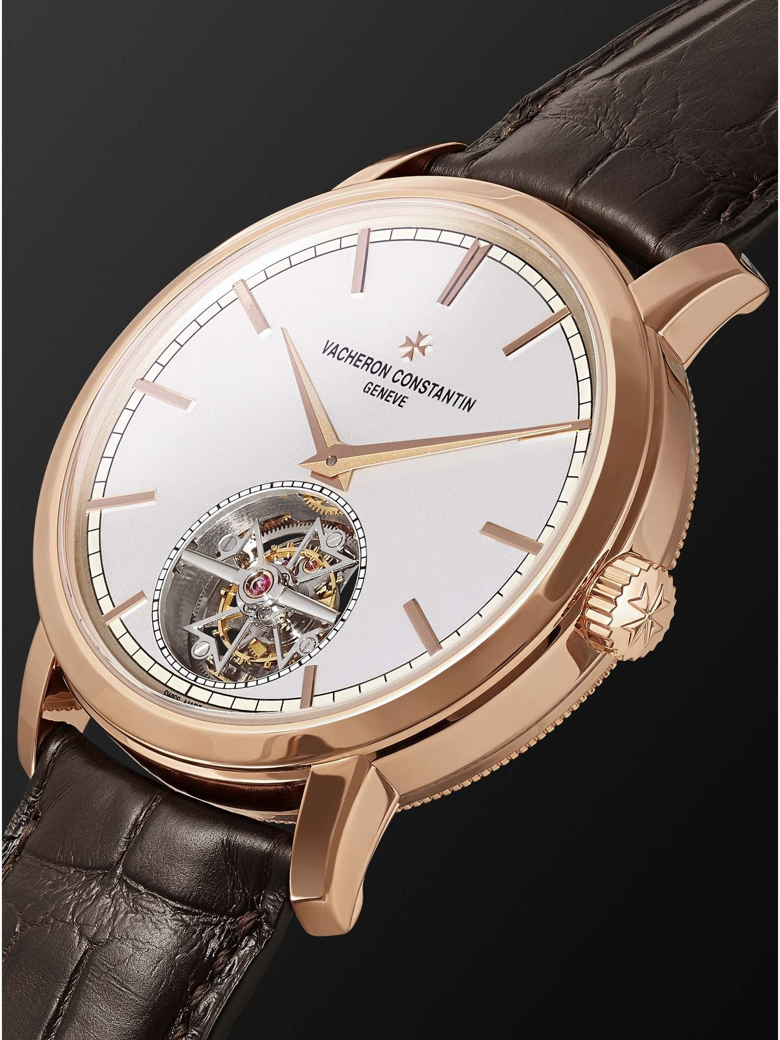 Traditionnelle Tourbillon Automatic 41mm 18-Karat Pink Gold and Alligator Watch, Ref. No. 6000T/000R - 4