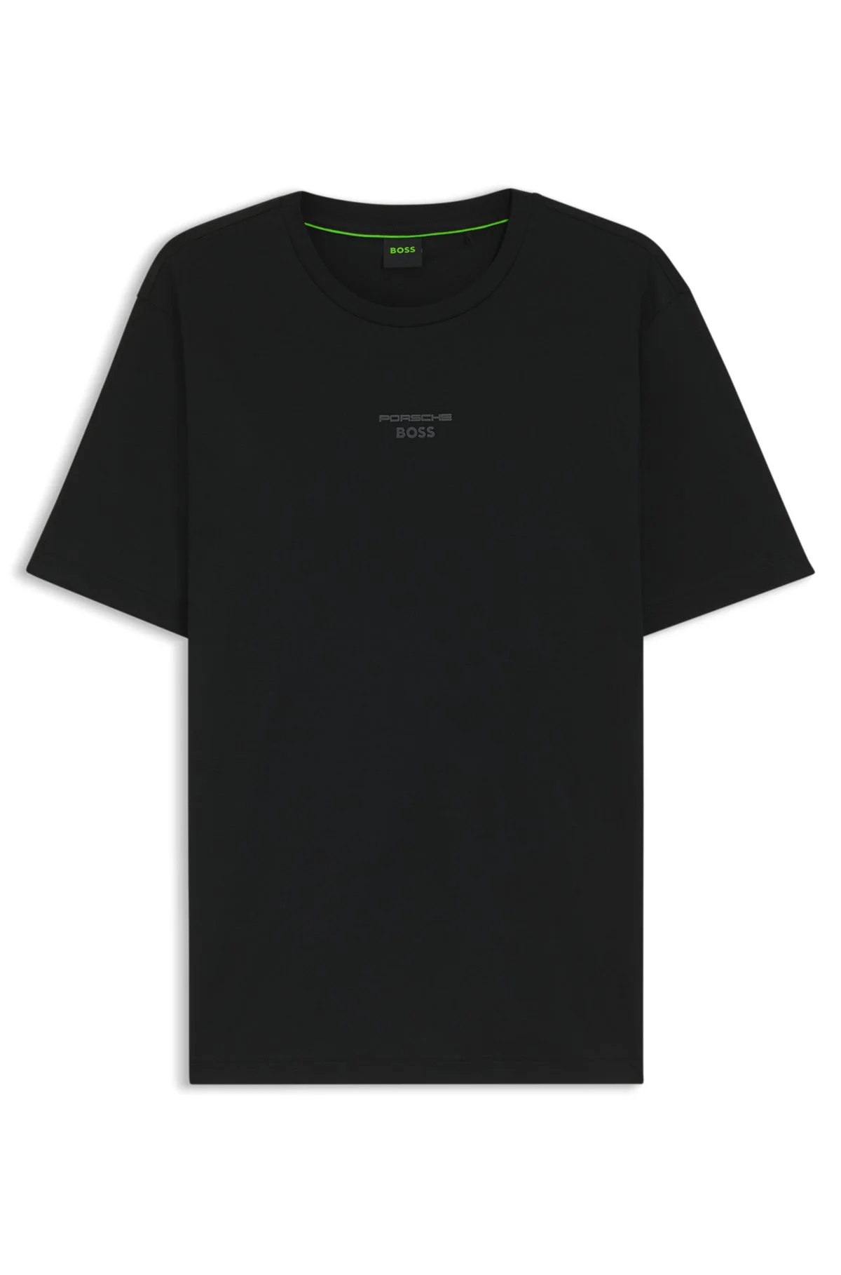 PORSCHE X BOSS MERCERIZED-COTTON T-SHIRT WITH REAR GRAPHICS - 1