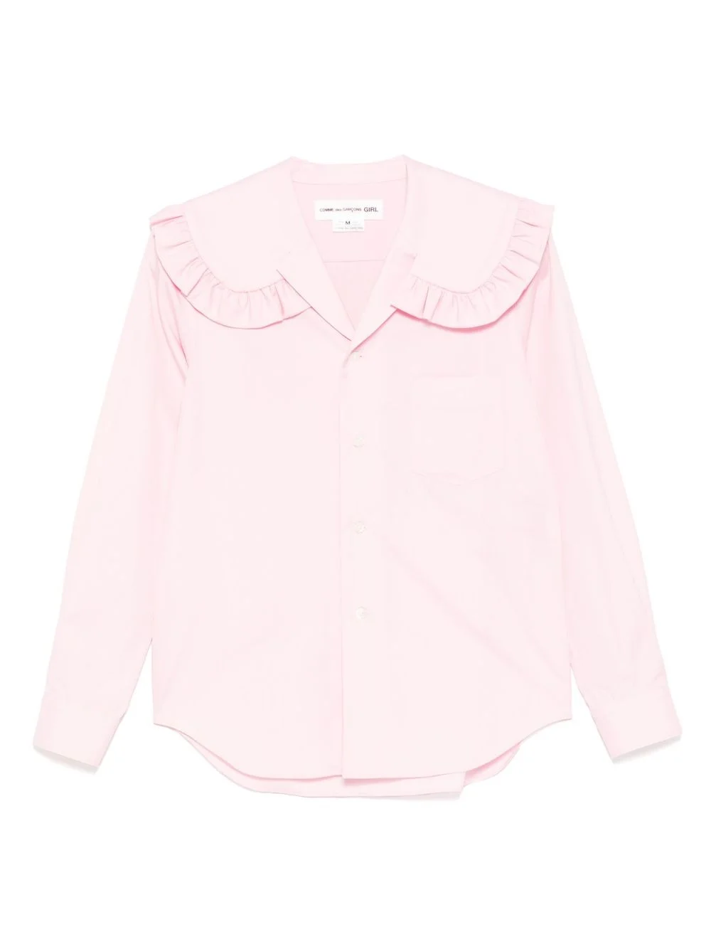 frill wide-collared shirt - 1