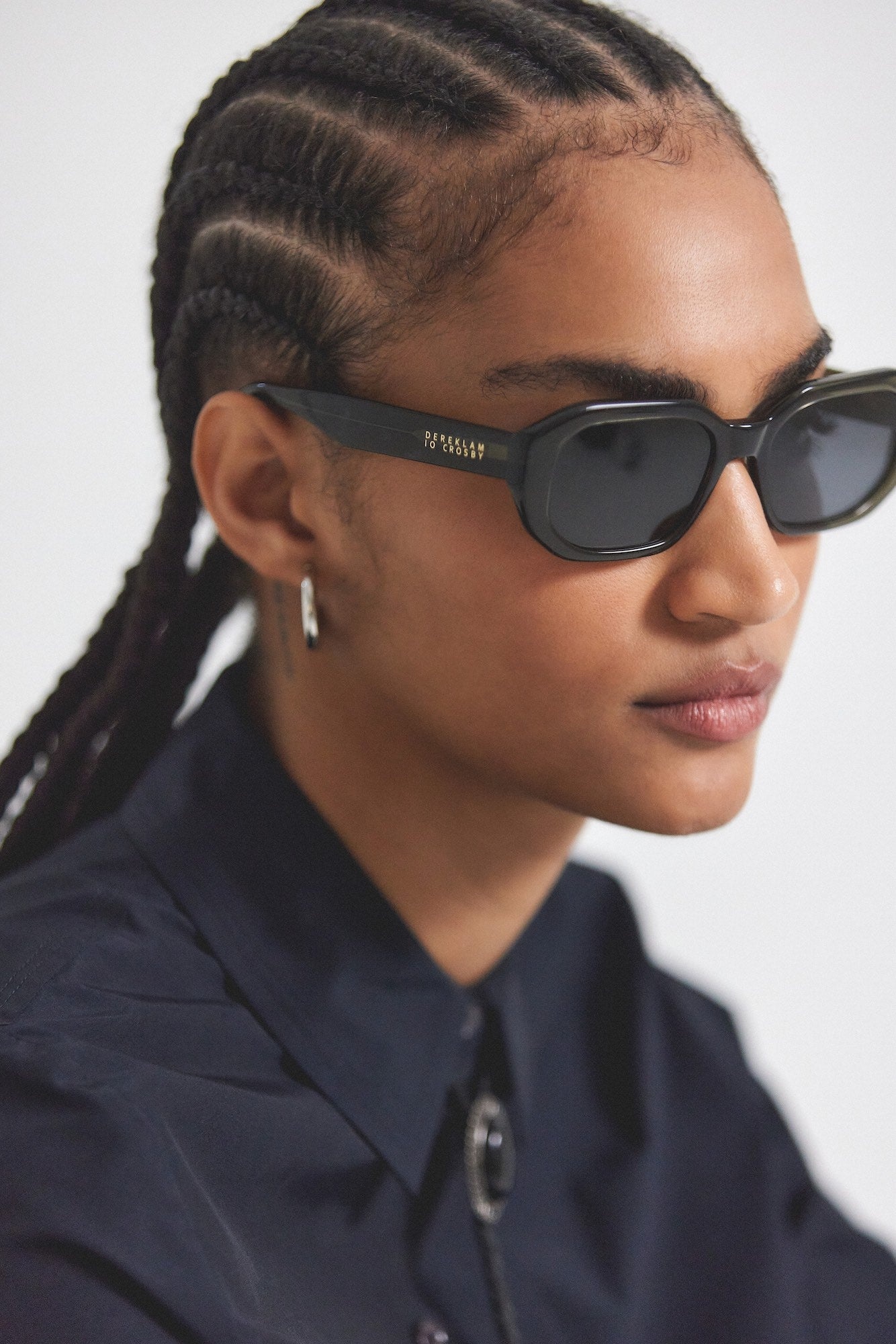 FIDELA ANGULAR CHUNKY OVAL SUNGLASSES - 1