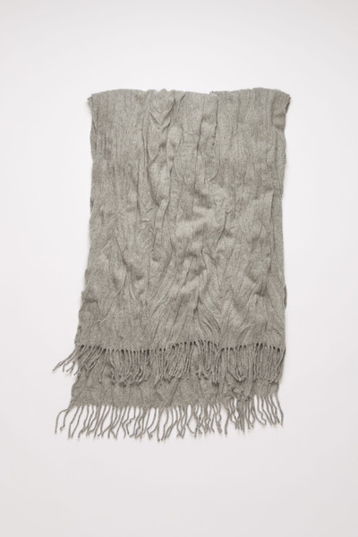 Acne Studios Crinkled wool scarf light grey melange outlook