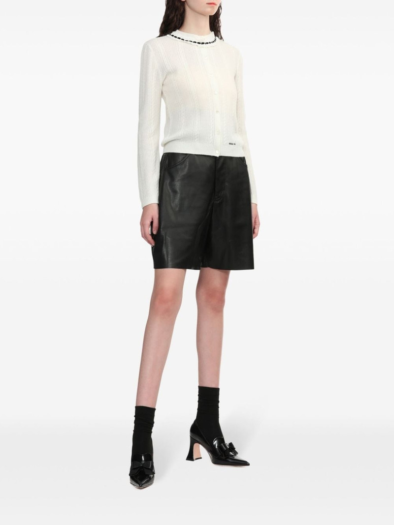 SHUSHU/TONG frayed-detail cardigan outlook
