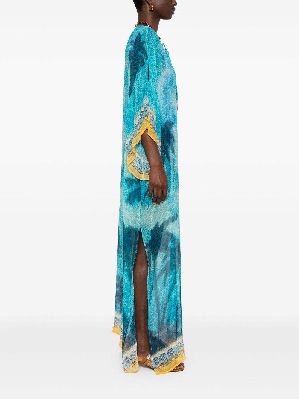 silk chiffon maxi dress - 3