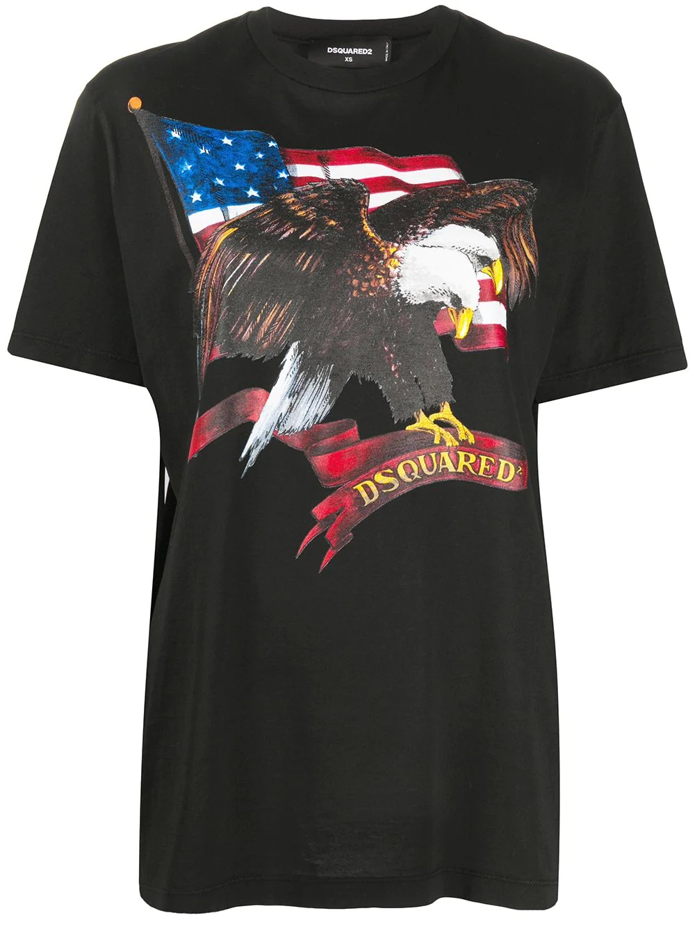 American eagle flag print T-shirt - 1