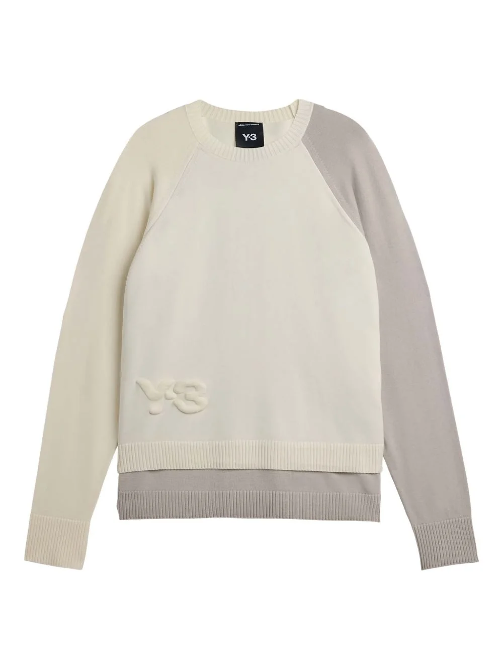 logo-embossed colour-block sweater - 1