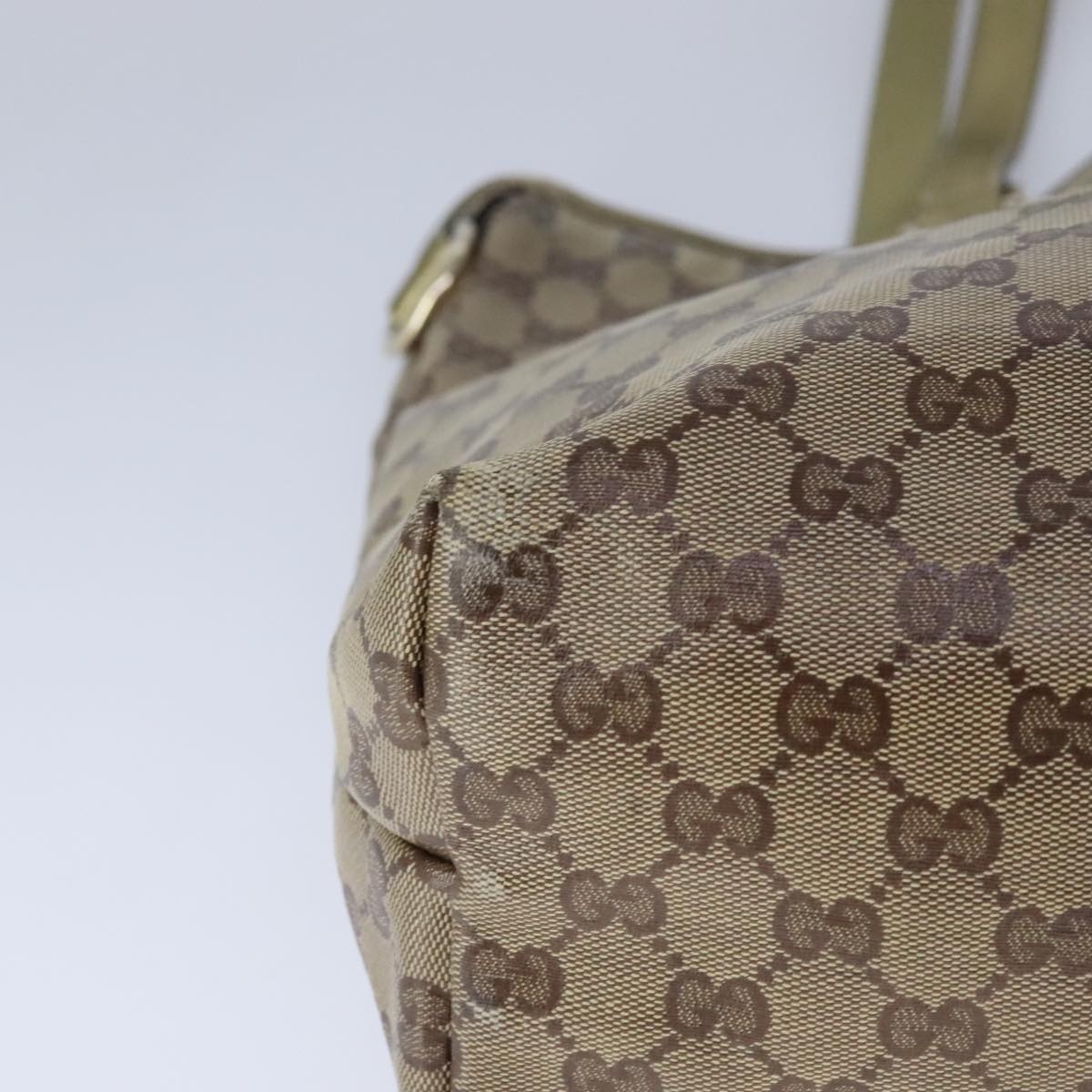GUCCI GG Crystal Tote Bag Coated Canvas Beige Gold - 14
