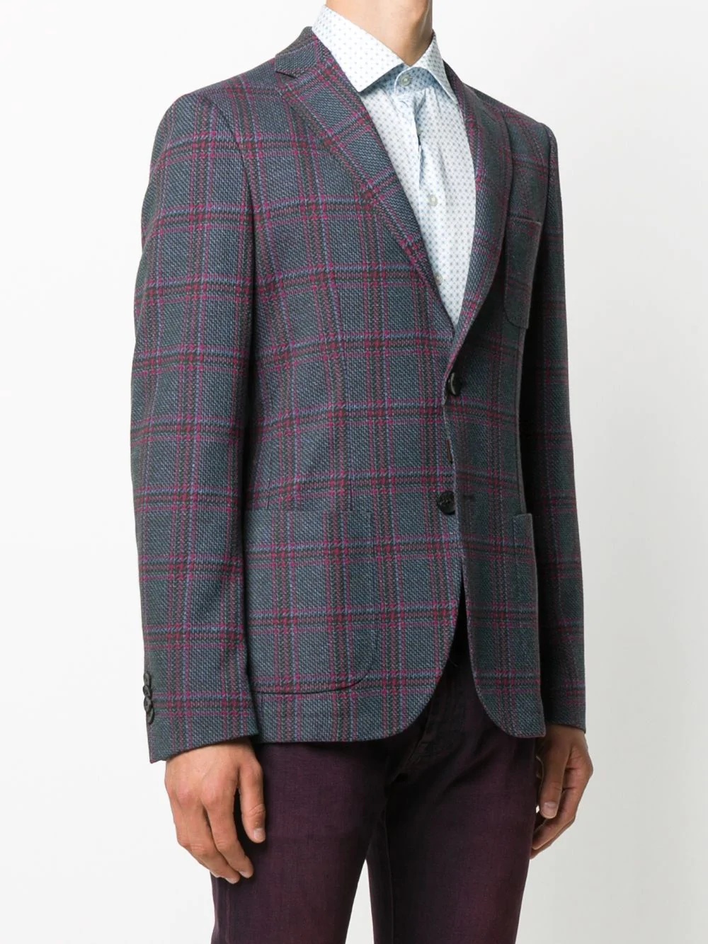 checked blazer - 3