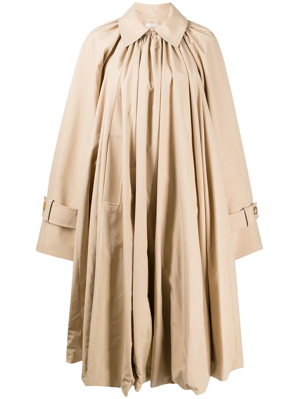 oversized pleated coat - 1