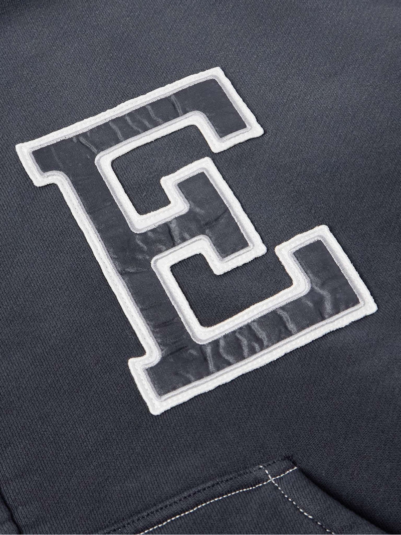 Oversized Logo-Appliquéd Cotton-Jersey Zip-Up Hoodie 5