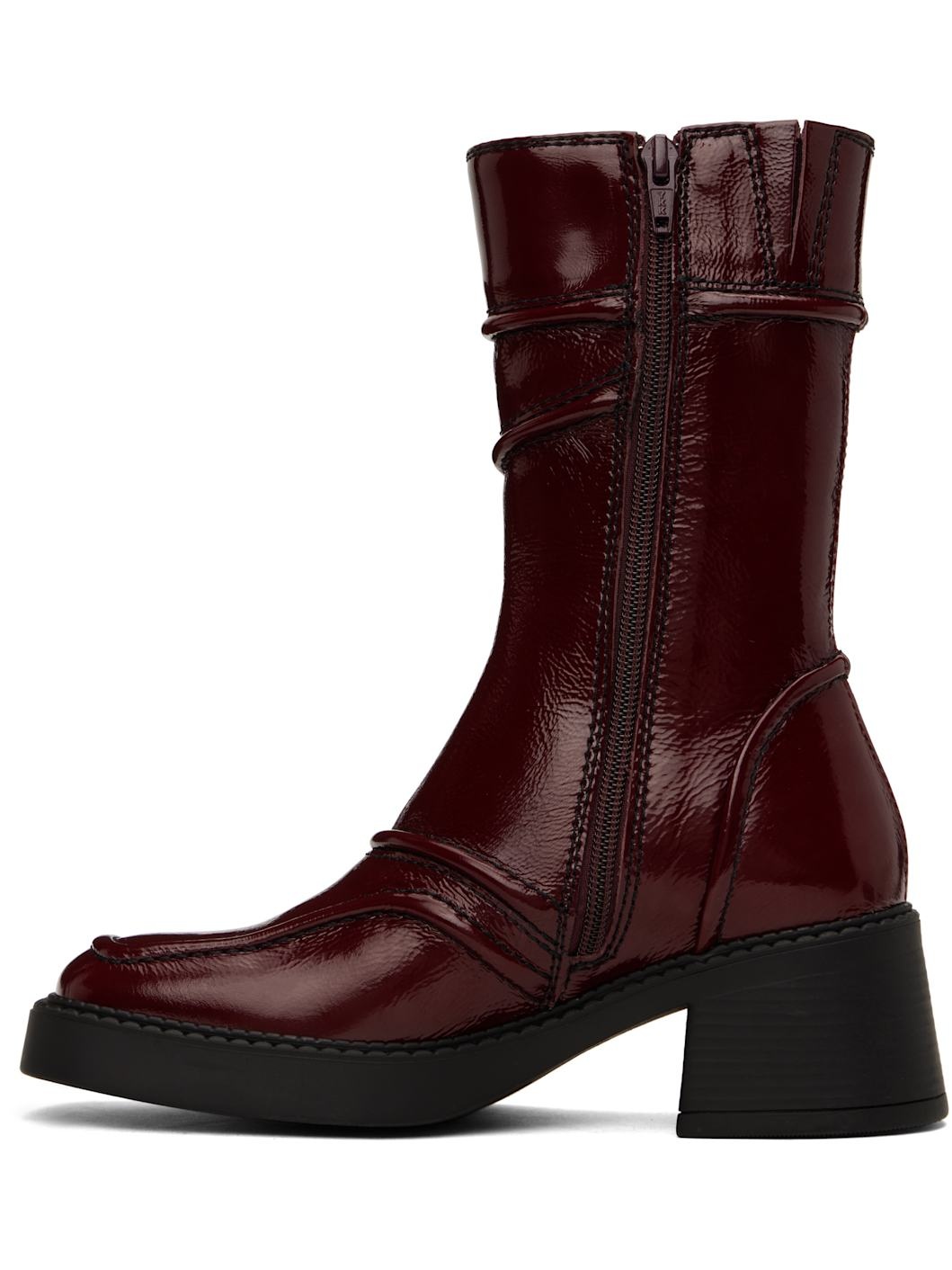 Burgundy Malene Boots - 3