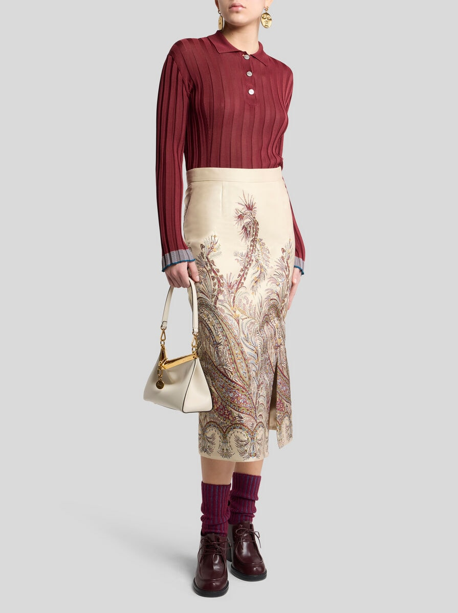 FIL COUPÉ JACQUARD PENCIL MIDI SKIRT - 4