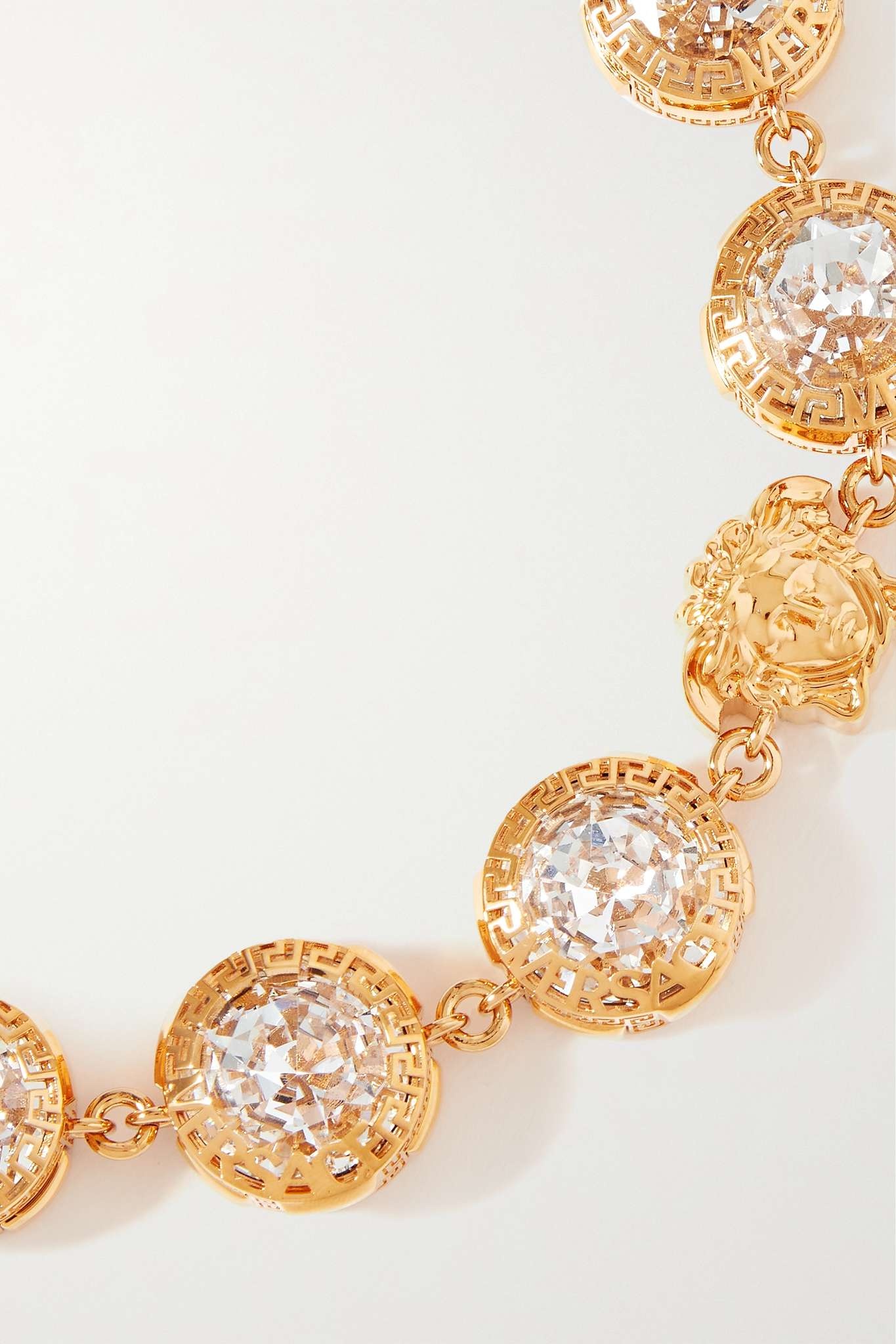 Gold-tone crystal necklace - 4