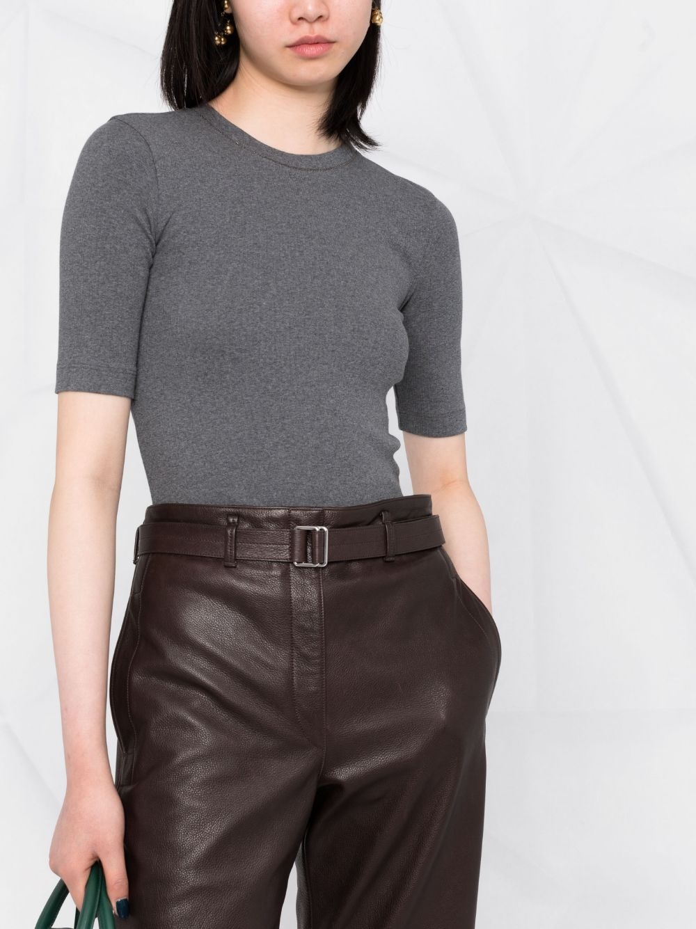 short-sleeve knitted top - 5