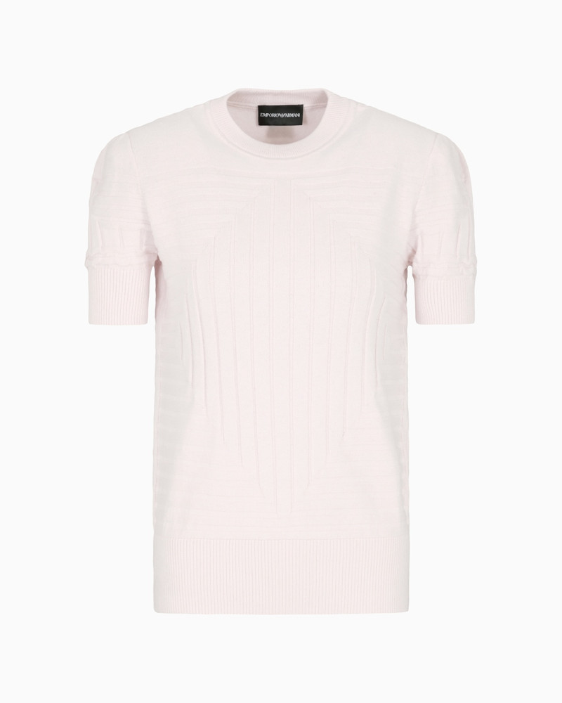 JUMPER WITH RIBBED AND PLAIN-AND-PURL KNIT 1