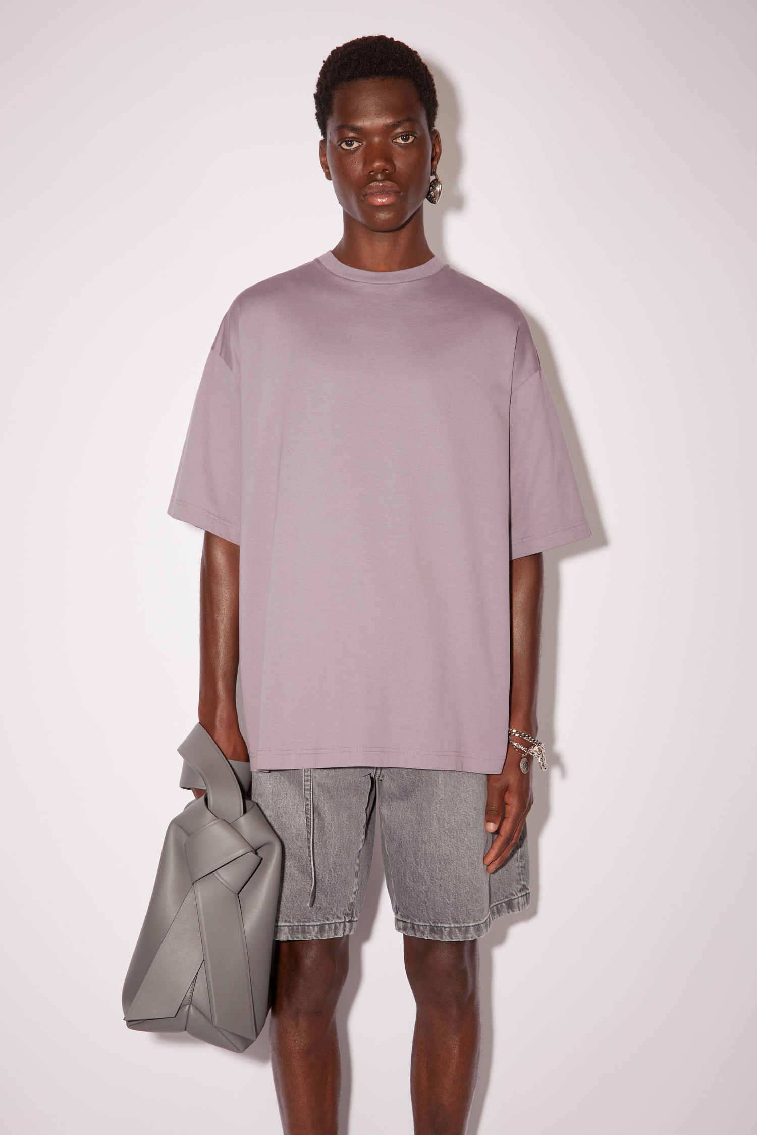 Crew neck t-shirt - Dusty purple - 2