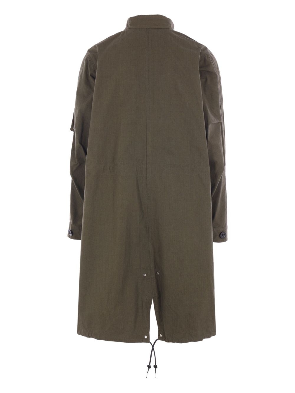 patch-pocket drawstring coat - 2