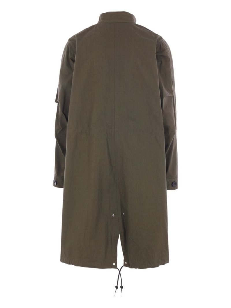 sacai patch-pocket drawstring coat outlook