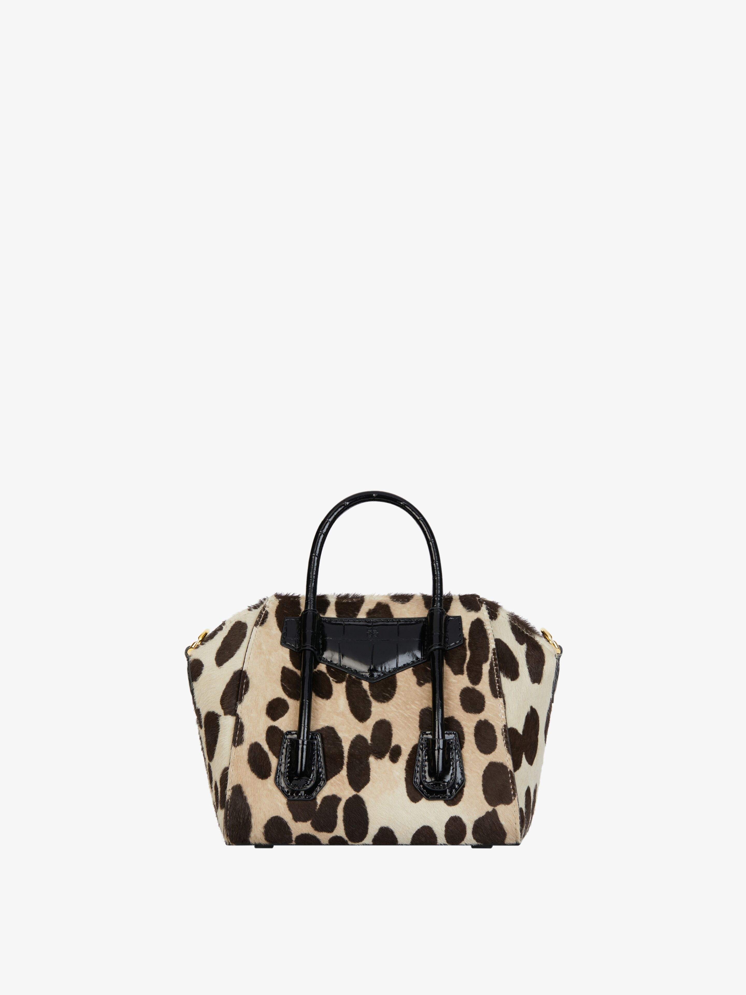 Givenchy Antigona Lock croc-effect patent leather-trimmed
