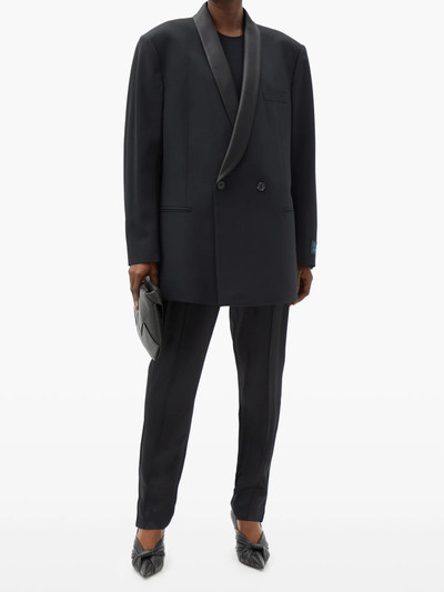 Raf Simons Double-breasted oversized wool-blend blazer outlook