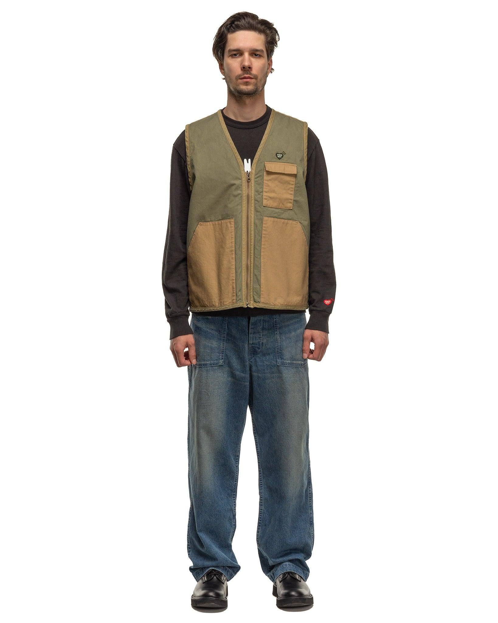Human Made Hunting Vest Olive Drab | REVERSIBLE