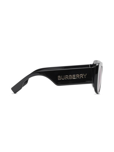 Burberry logo-embossed oversize-frame sunglasses outlook