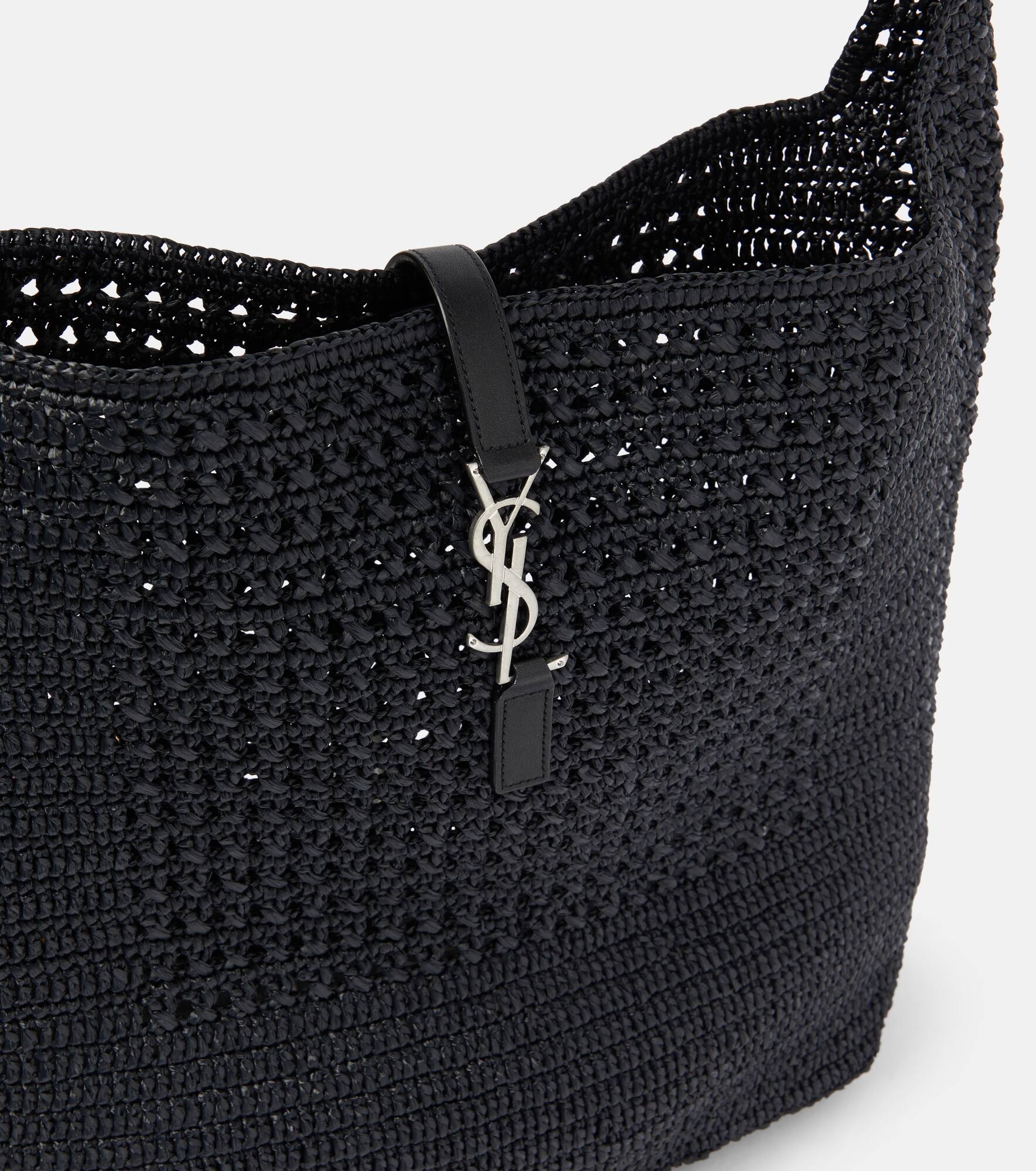 Le 5 à 7 Medium raffia shoulder bag - 6