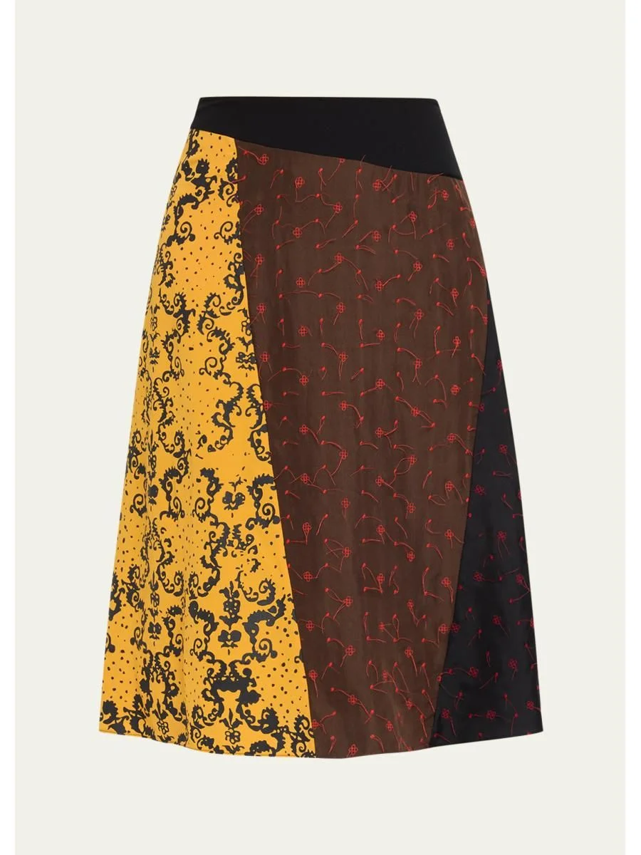 Scraps Knee-Length Skirt - 1
